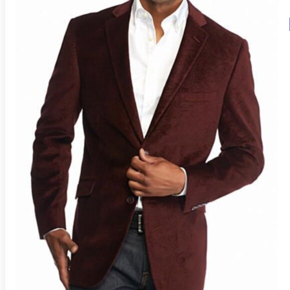 Maroon/Burgundy Velvet Hugh Hefner jacket (no, not really…) - Picture 1 of 9